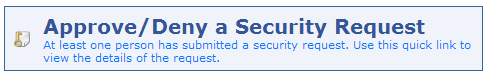 Approve/Deny a Security Request