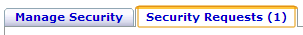 Security Requests tab